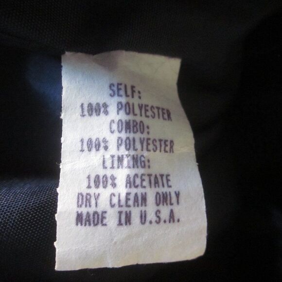 Oberon Women Size 8 VINTAGE Classic Navy Career Sheath Dress Sleeveless Rear Zip - Picture 8 of 11